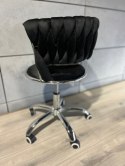 Krzesło obrotowe warkocz TRECCIA OFFICE BLACK VELVET Lugano