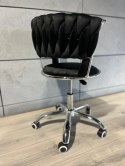 Krzesło obrotowe warkocz TRECCIA OFFICE BLACK VELVET Lugano