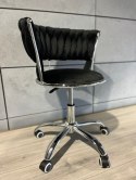 Krzesło obrotowe warkocz TRECCIA OFFICE BLACK VELVET Lugano