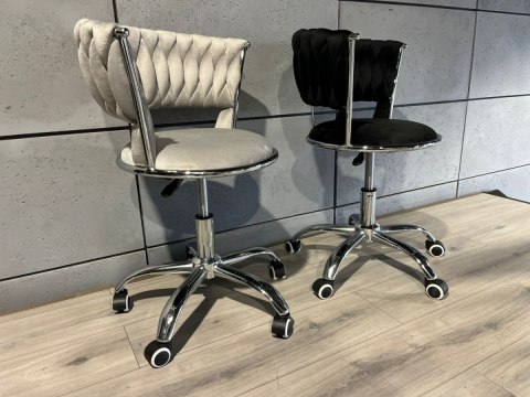 Krzesło obrotowe warkocz TRECCIA OFFICE BLACK VELVET Lugano Krzesło obrotowe warkocz TRECCIA OFFICE BLACK VELVET Lugano