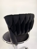 Krzesło obrotowe warkocz TRECCIA OFFICE BLACK VELVET Lugano