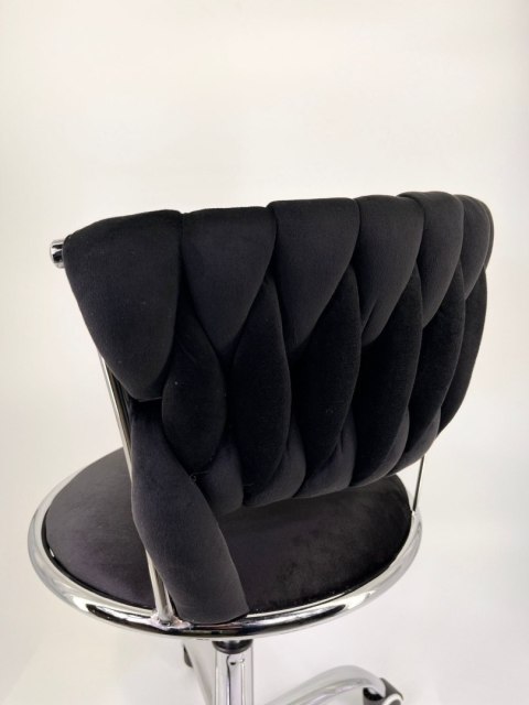 Krzesło obrotowe warkocz TRECCIA OFFICE BLACK VELVET Lugano Krzesło obrotowe warkocz TRECCIA OFFICE BLACK VELVET Lugano