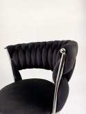 Krzesło obrotowe warkocz TRECCIA OFFICE BLACK VELVET Lugano