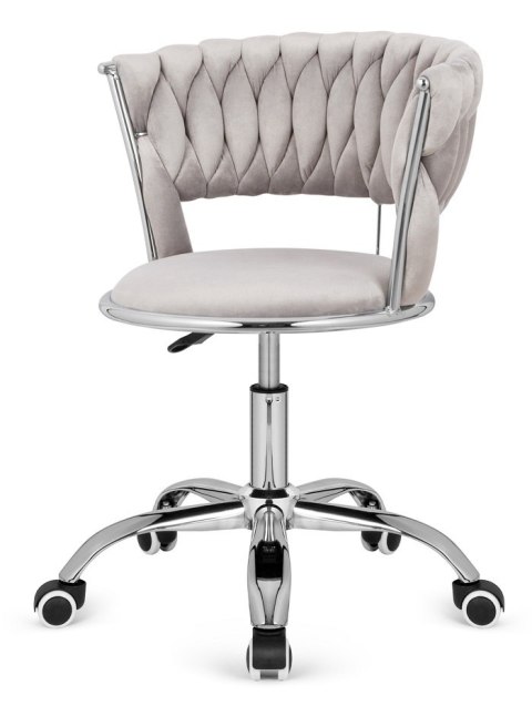 Krzesło obrotowe warkocz TRECCIA OFFICE GREY VELVET Lugano Krzesło obrotowe warkocz TRECCIA OFFICE GREY VELVET Lugano