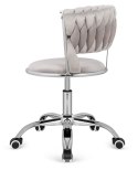 Krzesło obrotowe warkocz TRECCIA OFFICE GREY VELVET Lugano