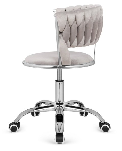 Krzesło obrotowe warkocz TRECCIA OFFICE GREY VELVET Lugano Krzesło obrotowe warkocz TRECCIA OFFICE GREY VELVET Lugano
