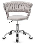 Krzesło obrotowe warkocz TRECCIA OFFICE GREY VELVET Lugano