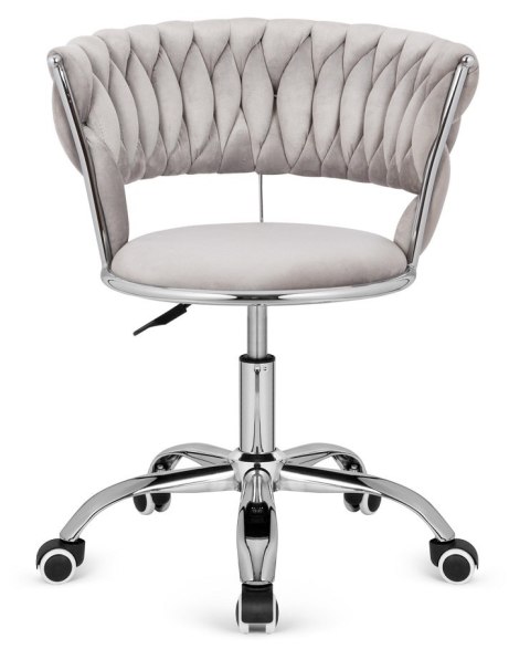 Krzesło obrotowe warkocz TRECCIA OFFICE GREY VELVET Lugano Krzesło obrotowe warkocz TRECCIA OFFICE GREY VELVET Lugano