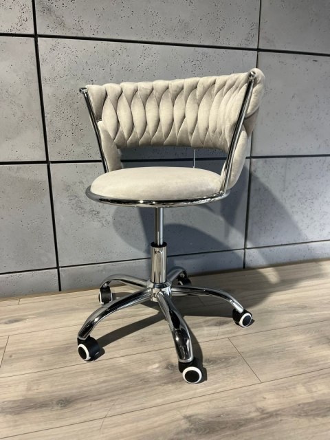 Krzesło obrotowe warkocz TRECCIA OFFICE GREY VELVET Lugano Krzesło obrotowe warkocz TRECCIA OFFICE GREY VELVET Lugano