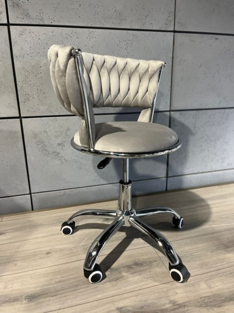 Krzesło obrotowe warkocz TRECCIA OFFICE GREY VELVET Lugano Krzesło obrotowe warkocz TRECCIA OFFICE GREY VELVET Lugano
