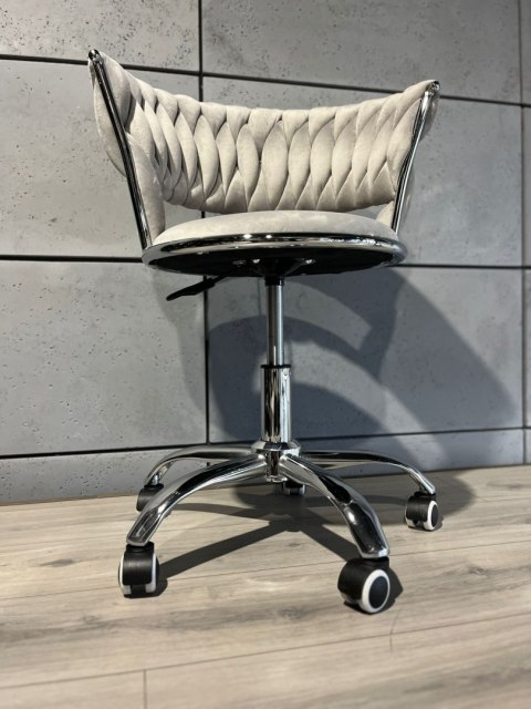 Krzesło obrotowe warkocz TRECCIA OFFICE GREY VELVET Lugano Krzesło obrotowe warkocz TRECCIA OFFICE GREY VELVET Lugano