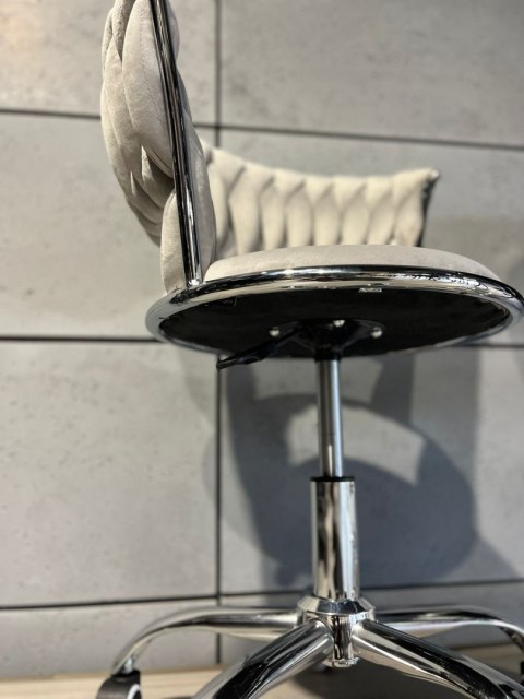 Krzesło obrotowe warkocz TRECCIA OFFICE GREY VELVET Lugano Krzesło obrotowe warkocz TRECCIA OFFICE GREY VELVET Lugano