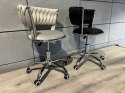 Krzesło obrotowe warkocz TRECCIA OFFICE GREY VELVET Lugano