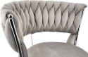 Krzesło obrotowe warkocz TRECCIA OFFICE GREY VELVET Lugano