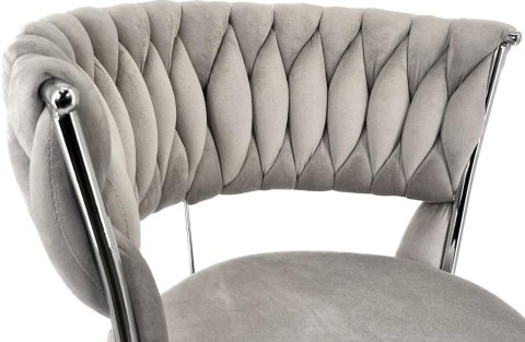 Krzesło obrotowe warkocz TRECCIA OFFICE GREY VELVET Lugano Krzesło obrotowe warkocz TRECCIA OFFICE GREY VELVET Lugano