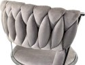 Krzesło obrotowe warkocz TRECCIA OFFICE GREY VELVET Lugano