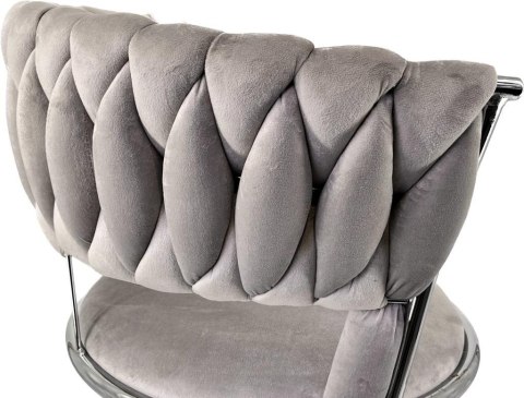 Krzesło obrotowe warkocz TRECCIA OFFICE GREY VELVET Lugano Krzesło obrotowe warkocz TRECCIA OFFICE GREY VELVET Lugano