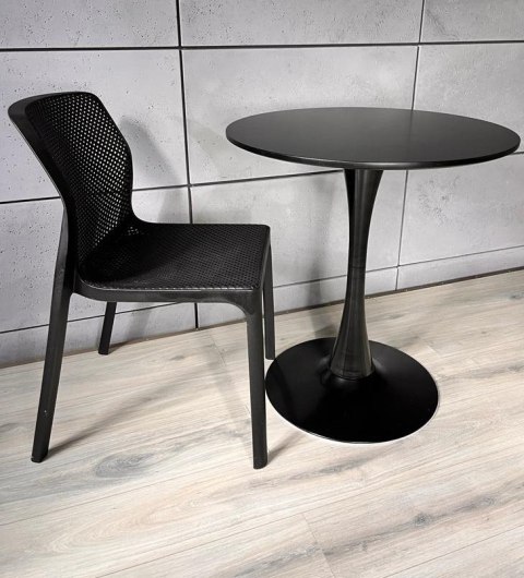 Krzesło plastikowe nowoczesne SILLA BLACK Lugano Krzesło plastikowe nowoczesne SILLA BLACK Lugano