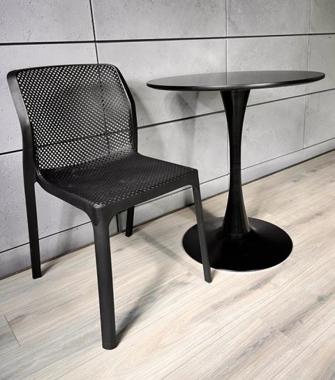 Krzesło plastikowe nowoczesne SILLA BLACK Lugano Krzesło plastikowe nowoczesne SILLA BLACK Lugano