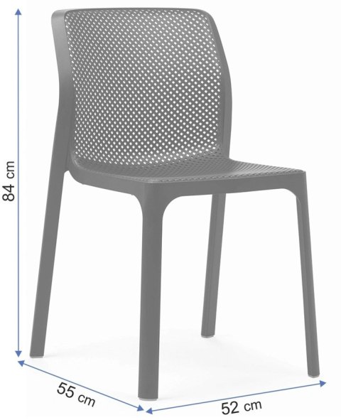 Krzesło plastikowe nowoczesne SILLA BLACK Lugano Krzesło plastikowe nowoczesne SILLA BLACK Lugano
