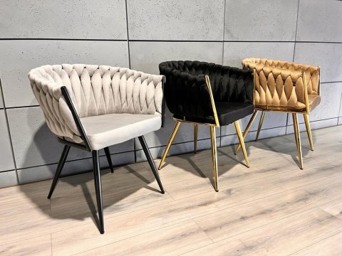 Krzesło plecione Lugano fotel TRECCIA GREEN VELVET SMOKE Lugano Krzesło plecione Lugano fotel TRECCIA GREEN VELVET SMOKE Lugano