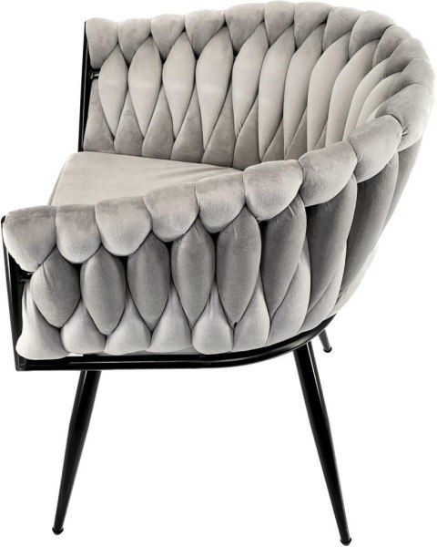 Krzesło plecione Lugano fotel TRECCIA GREY VELVET SMOKE II GATUNEK Lugano Krzesło plecione Lugano fotel TRECCIA GREY VELVET SMOKE II GATUNEK Lugano