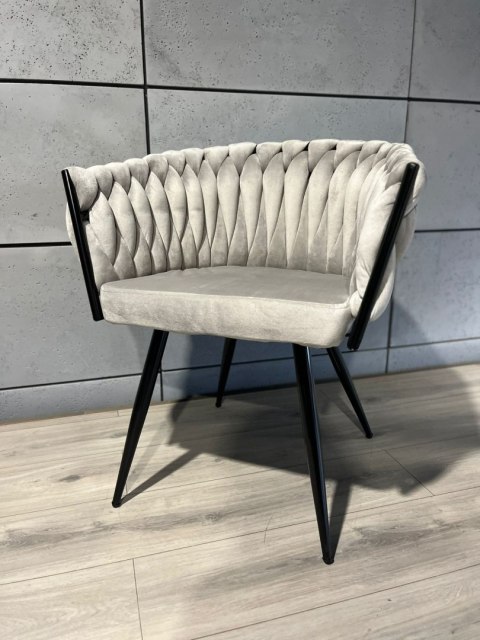 Krzesło plecione Lugano fotel TRECCIA GREY VELVET SMOKE II GATUNEK Lugano Krzesło plecione Lugano fotel TRECCIA GREY VELVET SMOKE II GATUNEK Lugano