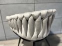 Krzesło plecione Lugano fotel TRECCIA GREY VELVET SMOKE II GATUNEK Lugano