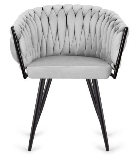 Krzesło plecione Lugano fotel TRECCIA GREY VELVET SMOKE Lugano Krzesło plecione Lugano fotel TRECCIA GREY VELVET SMOKE Lugano