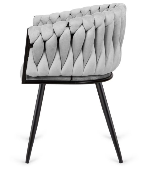 Krzesło plecione Lugano fotel TRECCIA GREY VELVET SMOKE Lugano Krzesło plecione Lugano fotel TRECCIA GREY VELVET SMOKE Lugano