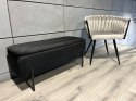 Krzesło plecione Lugano fotel TRECCIA GREY VELVET SMOKE Lugano
