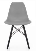 Krzesło skandynawskie IMPERIA DARK GREY SMOKE Lugano