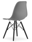 Krzesło skandynawskie IMPERIA DARK GREY SMOKE Lugano