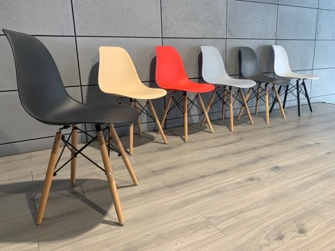 Krzesło skandynawskie IMPERIA DARK GREY SMOKE Lugano Krzesło skandynawskie IMPERIA DARK GREY SMOKE Lugano
