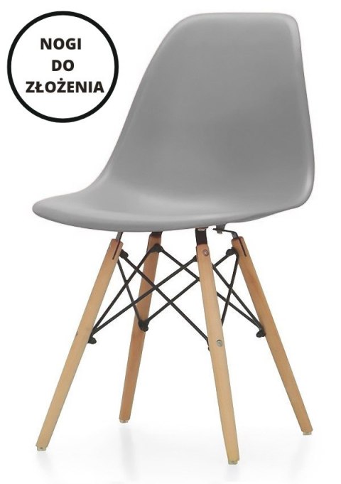 Krzesło skandynawskie IMPERIA LIGHT GREY DM Lugano Krzesło skandynawskie IMPERIA LIGHT GREY DM Lugano