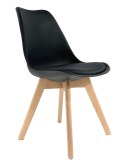 Krzesło skandynawskie MONZA BLACK - Black Fabric II Lugano