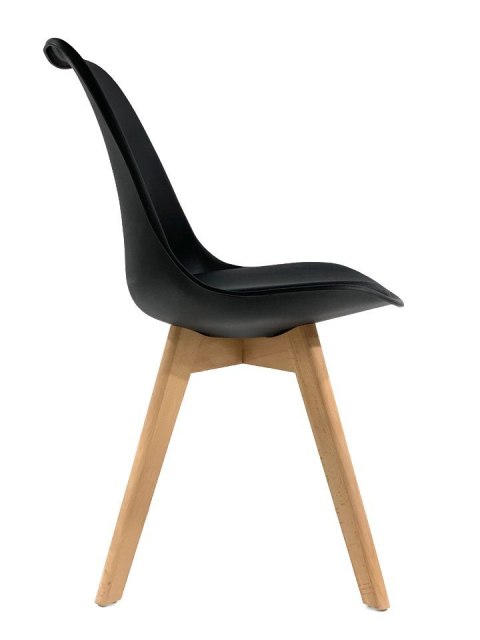 Krzesło skandynawskie MONZA BLACK - Black Fabric II Lugano Krzesło skandynawskie MONZA BLACK - Black Fabric II Lugano
