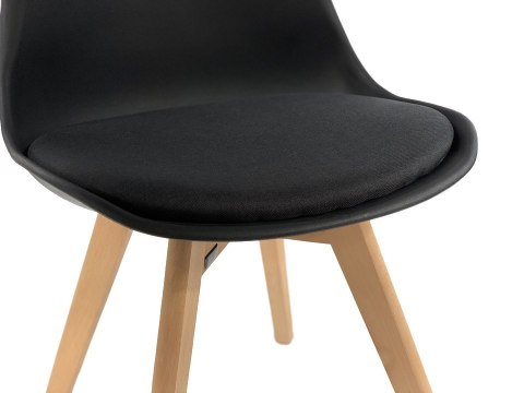 Krzesło skandynawskie MONZA BLACK - Black Fabric II Lugano Krzesło skandynawskie MONZA BLACK - Black Fabric II Lugano