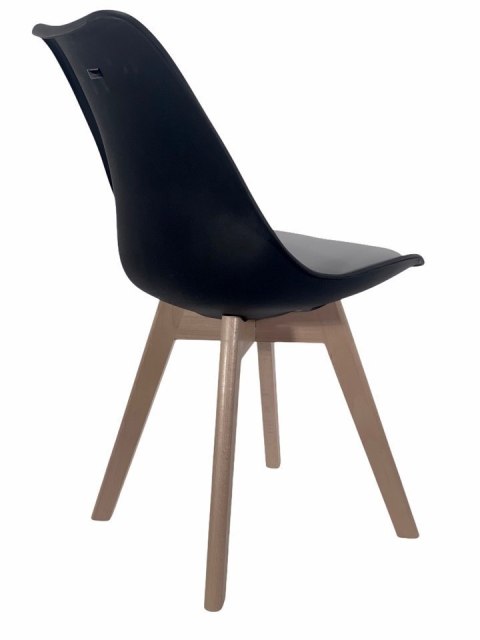 Krzesło skandynawskie MONZA BLACK - Grey Fabric II Lugano Krzesło skandynawskie MONZA BLACK - Grey Fabric II Lugano