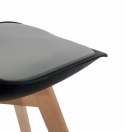 Krzesło skandynawskie MONZA BLACK - Grey PU Lugano