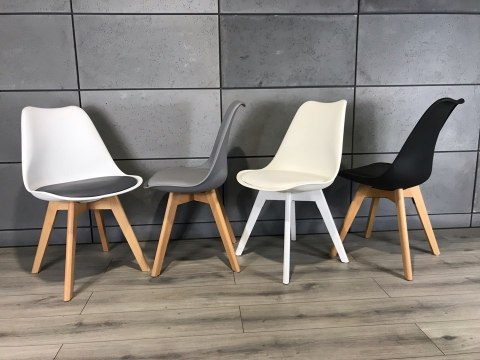 Krzesło skandynawskie MONZA BLACK - Grey PU Lugano Krzesło skandynawskie MONZA BLACK - Grey PU Lugano
