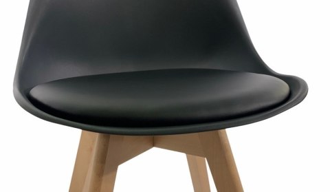 Krzesło skandynawskie MONZA BLACK PU Lugano Krzesło skandynawskie MONZA BLACK PU Lugano