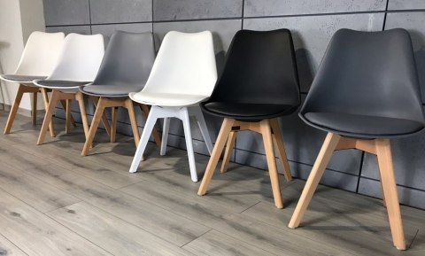 Krzesło skandynawskie MONZA BLACK PU Lugano Krzesło skandynawskie MONZA BLACK PU Lugano