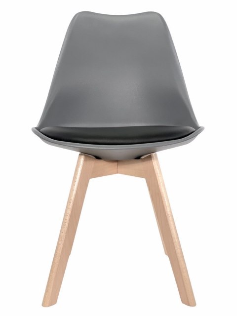 Krzesło skandynawskie MONZA DARK GREY - Black PU Lugano Krzesło skandynawskie MONZA DARK GREY - Black PU Lugano