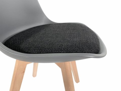 Krzesło skandynawskie MONZA DARK GREY Pro - Black Fabric V Lugano Krzesło skandynawskie MONZA DARK GREY Pro - Black Fabric V Lugano