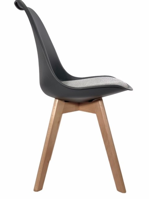 Krzesło skandynawskie MONZA DARK GREY Pro - Grey Fabric V Lugano Krzesło skandynawskie MONZA DARK GREY Pro - Grey Fabric V Lugano