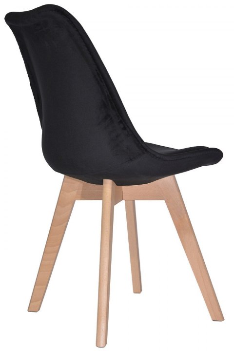Krzesło skandynawskie MONZA GRANDE BLACK VELVET II GATUNEK Lugano Krzesło skandynawskie MONZA GRANDE BLACK VELVET II GATUNEK Lugano