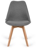 Krzesło skandynawskie MONZA GRANDE GREY FABRIC Lugano
