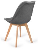 Krzesło skandynawskie MONZA GRANDE GREY FABRIC Lugano