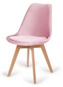 Krzesło skandynawskie MONZA GRANDE PINK VELVET OUTLET Lugano